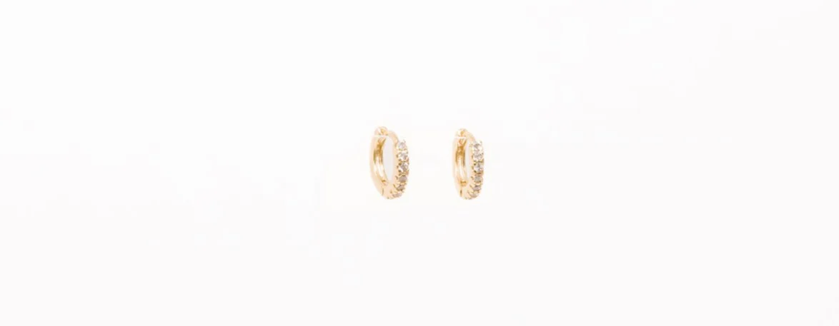 8 mm Diamond Huggies - Image 3