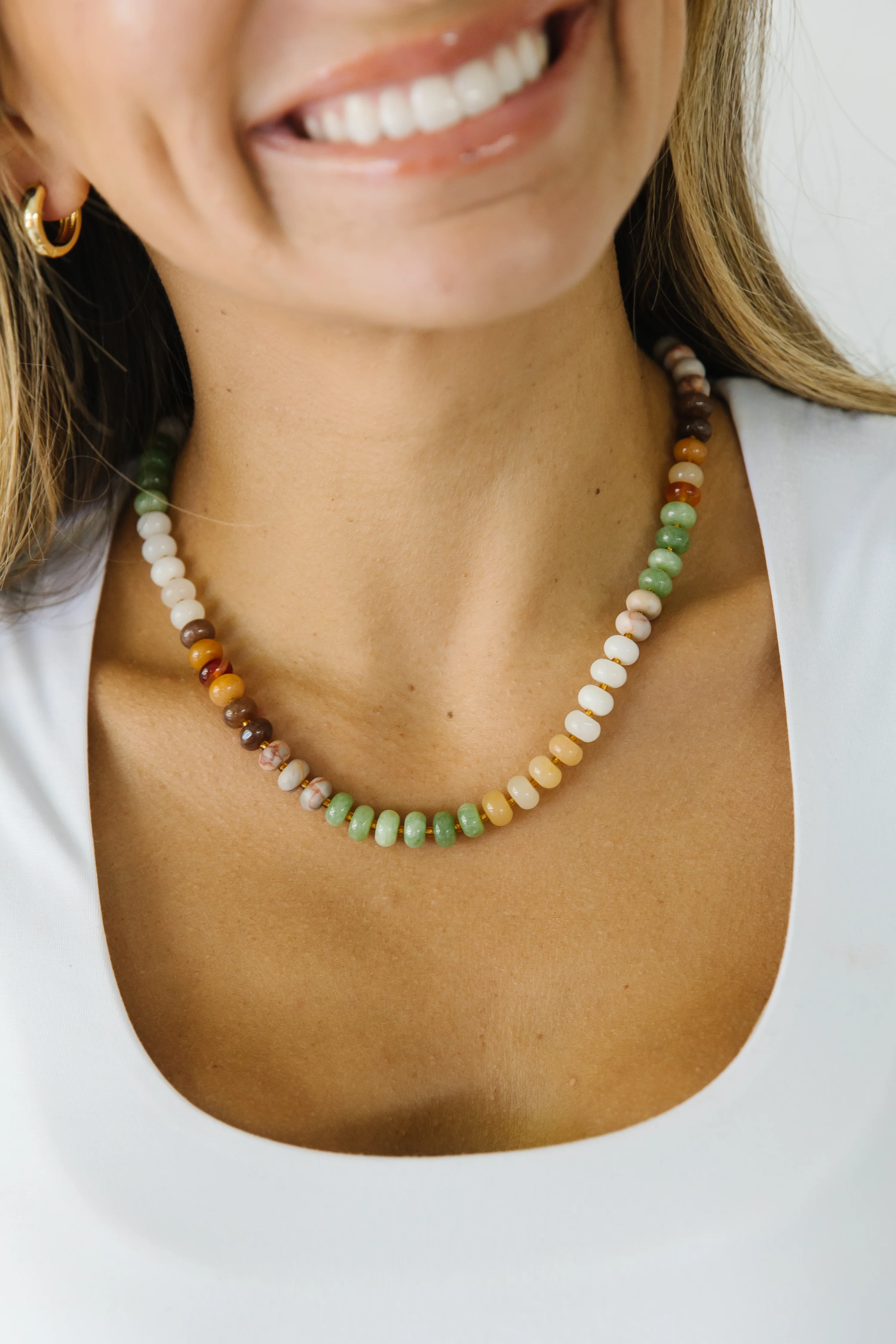 Earth Tones Beaded Necklace - Image 6