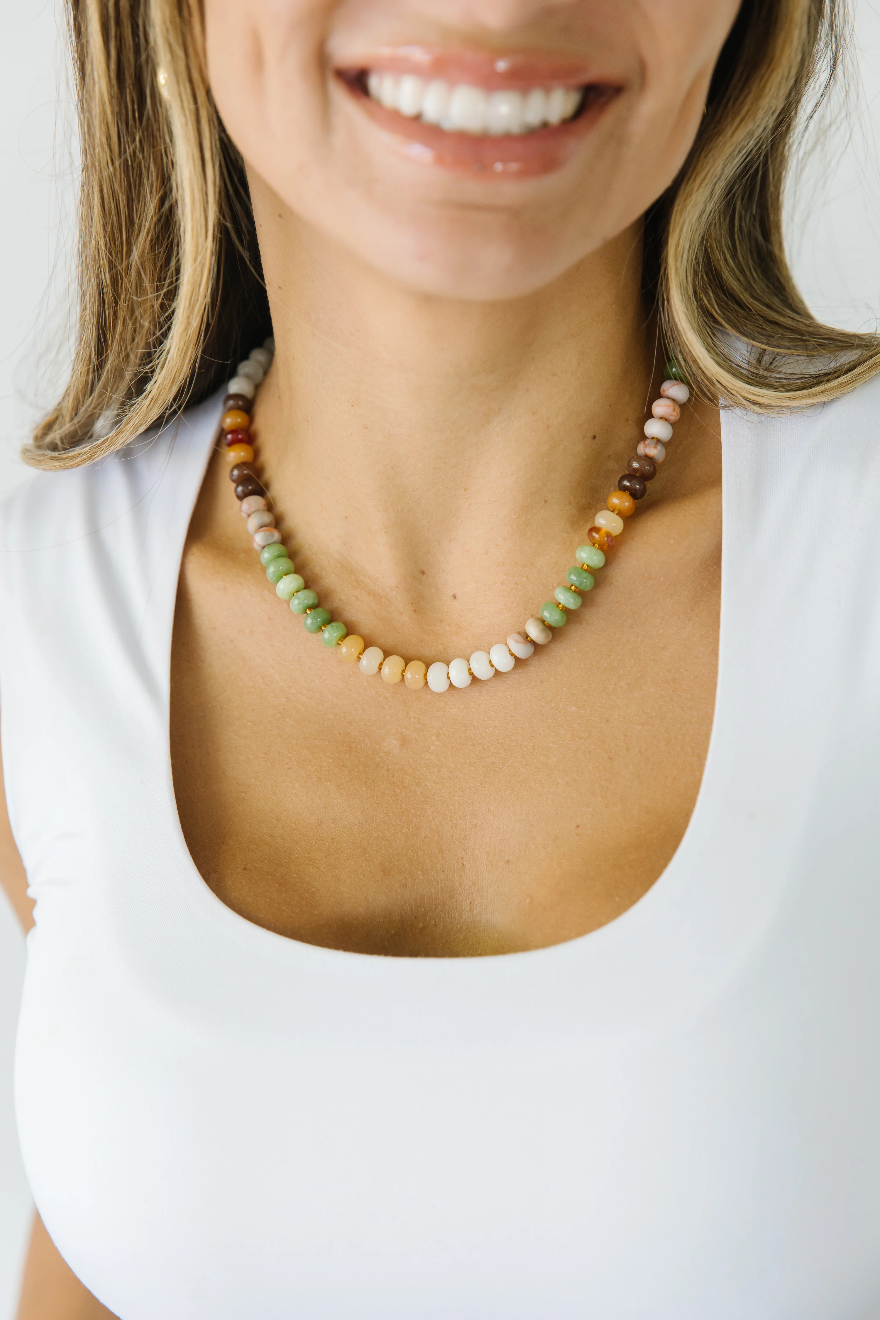Earth Tones Beaded Necklace - Image 7