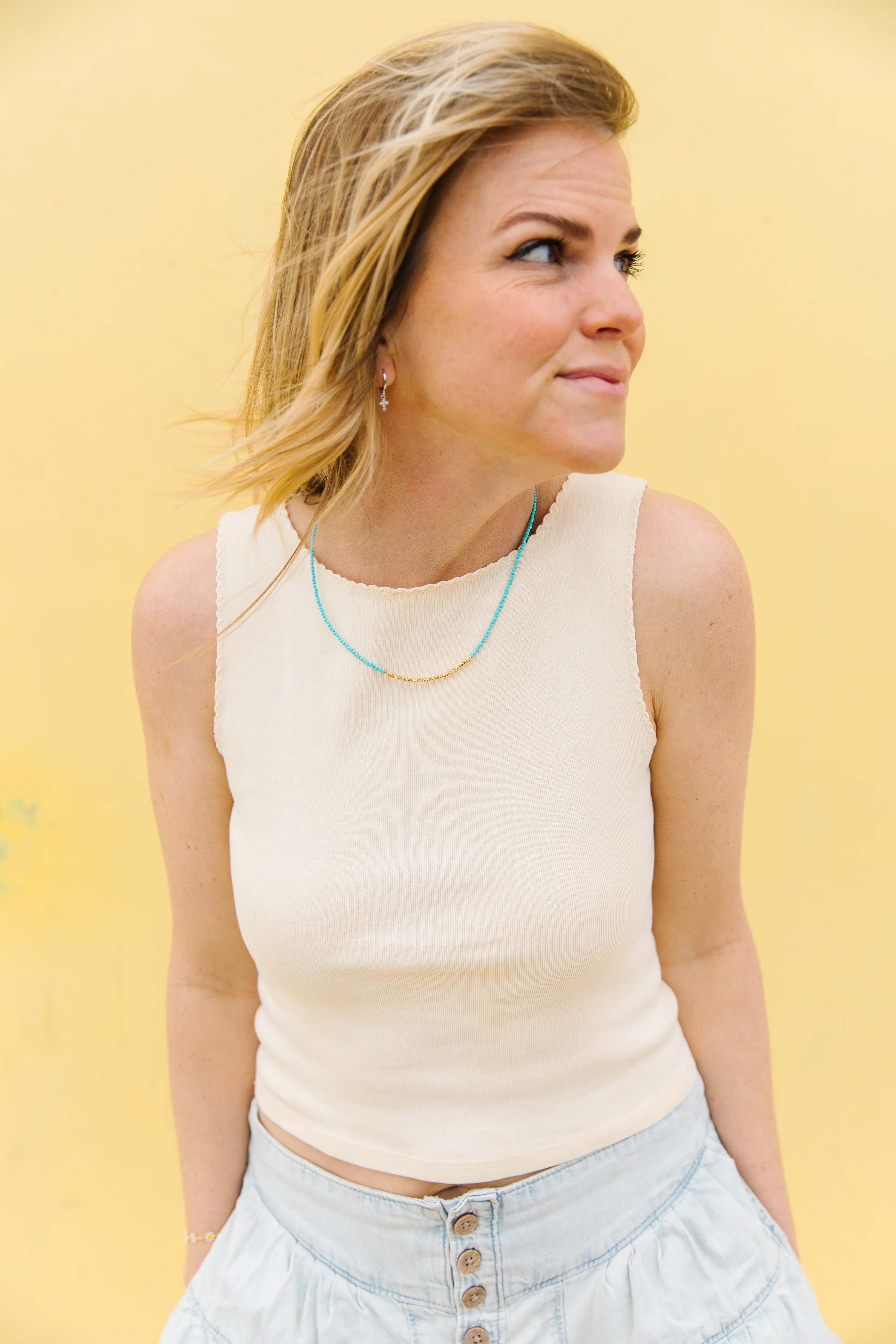 Turquoise Beaded Necklace - Image 4