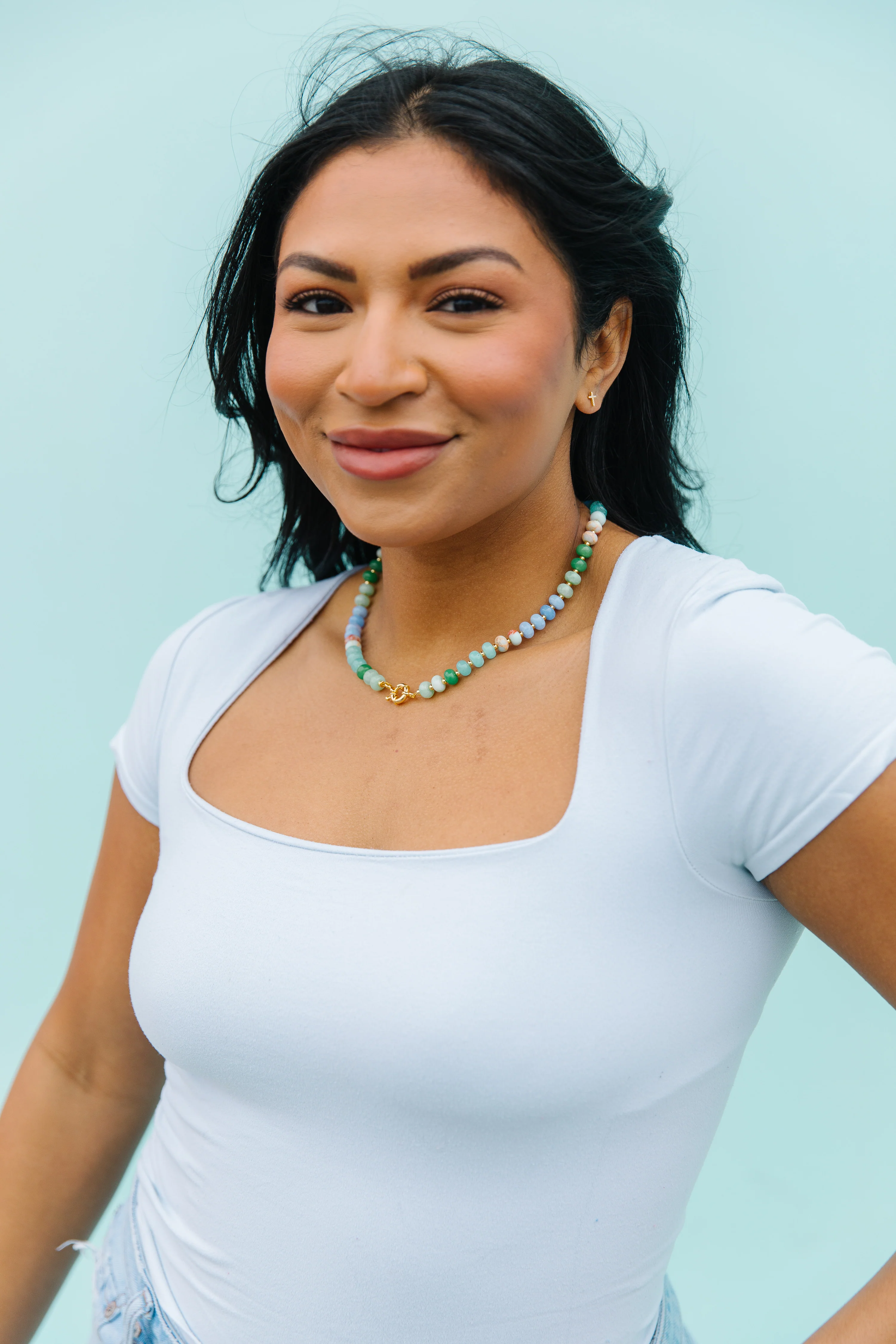 Chance of Rain Beaded Necklace (Front Clasp) - Image 3