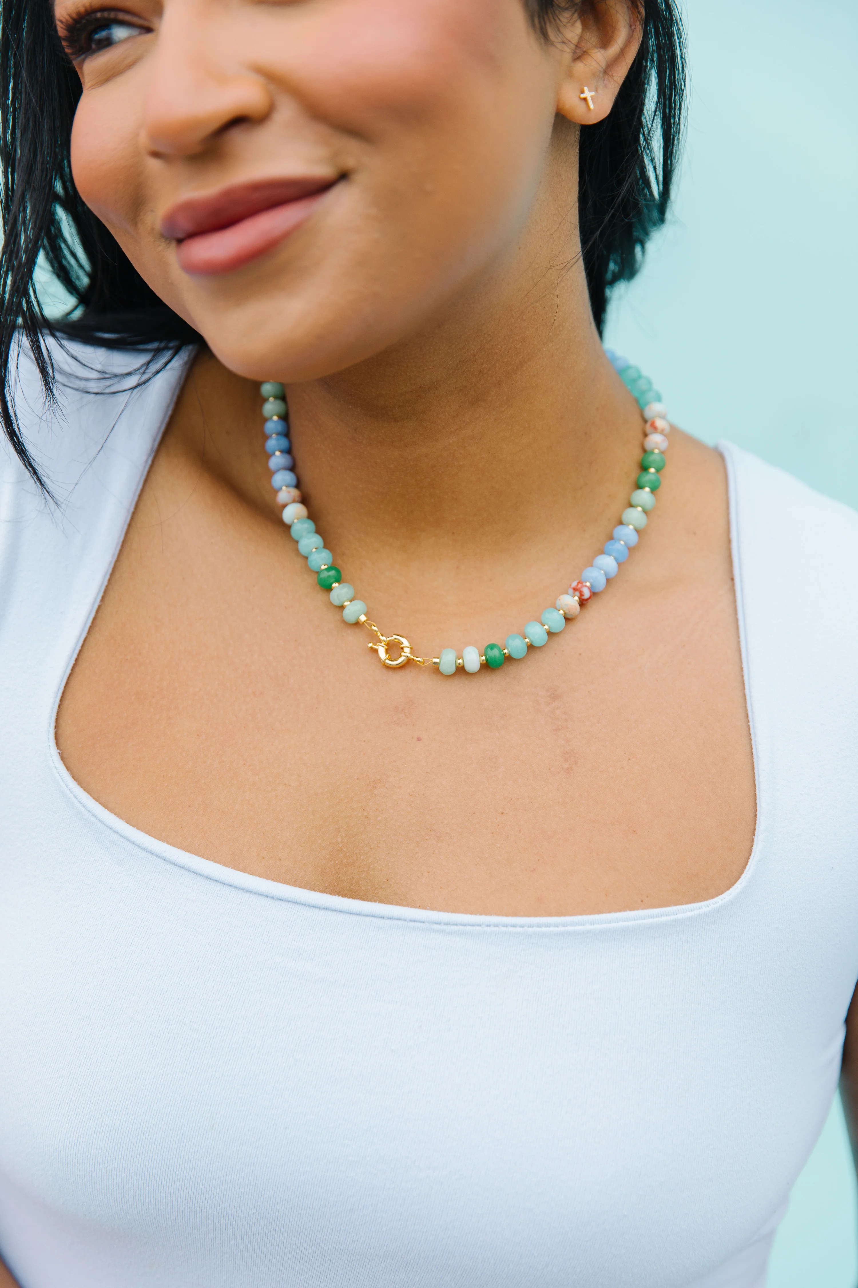 Chance of Rain Beaded Necklace (Front Clasp) - Image 7