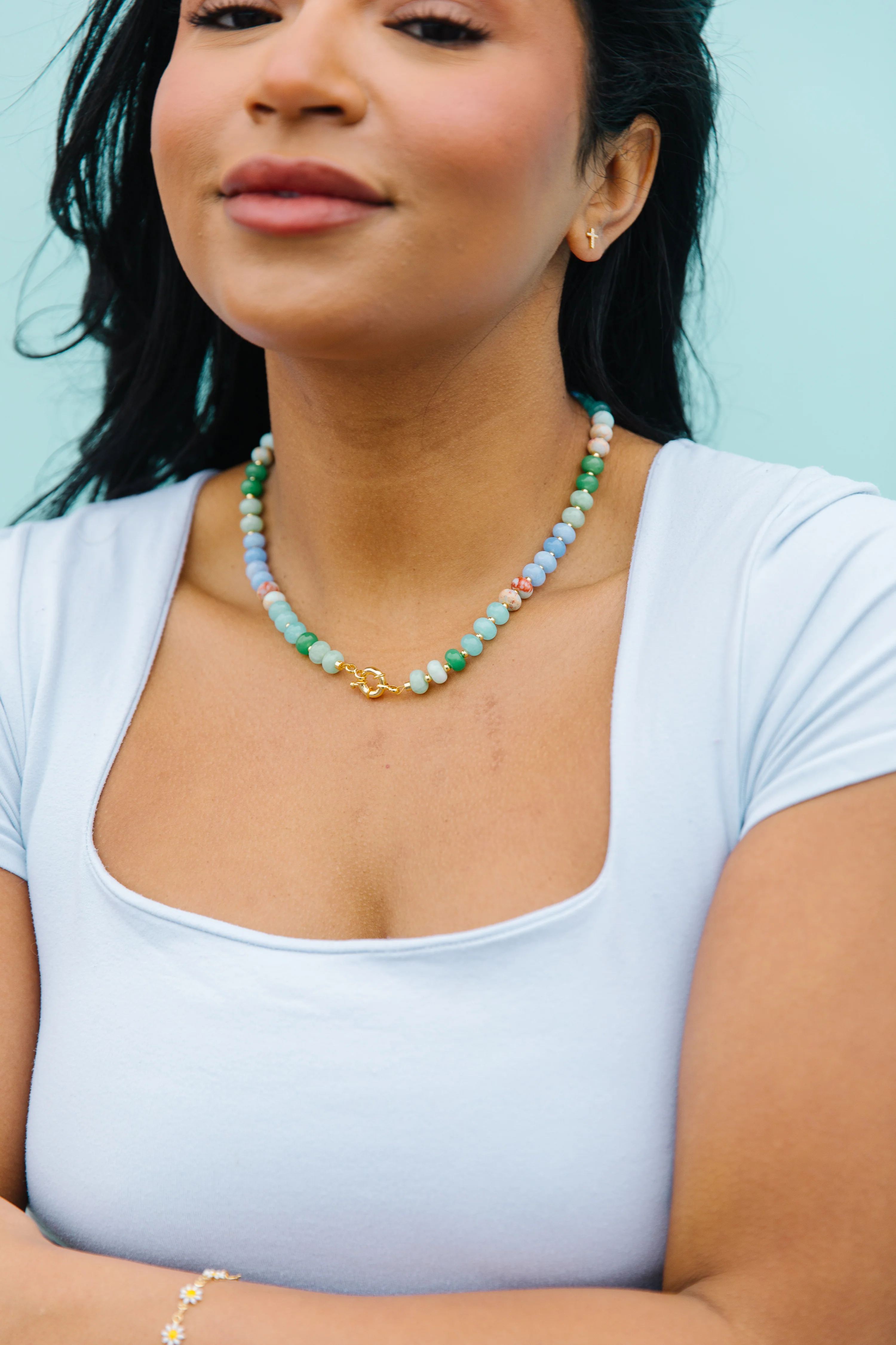 Chance of Rain Beaded Necklace (Front Clasp) - Image 8