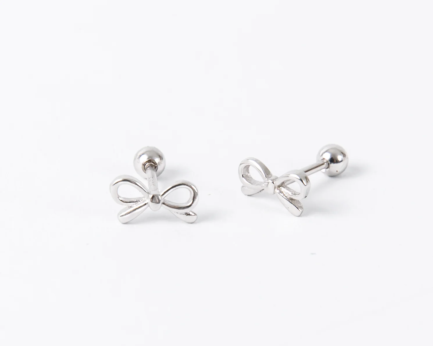 Tiny Ribbon Bow Screwbacks - Image 8