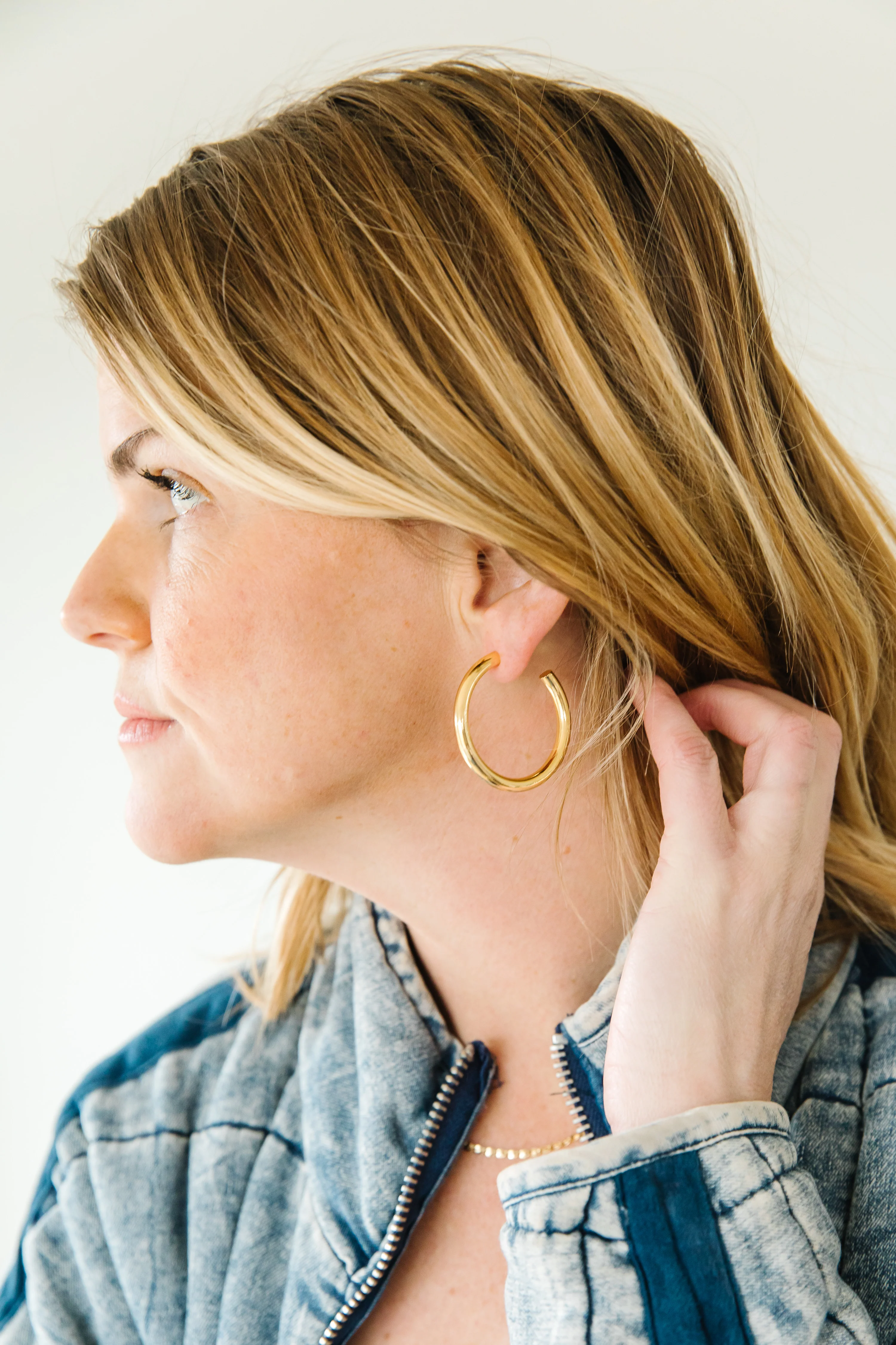 Chunky Gold Hoops - Image 4