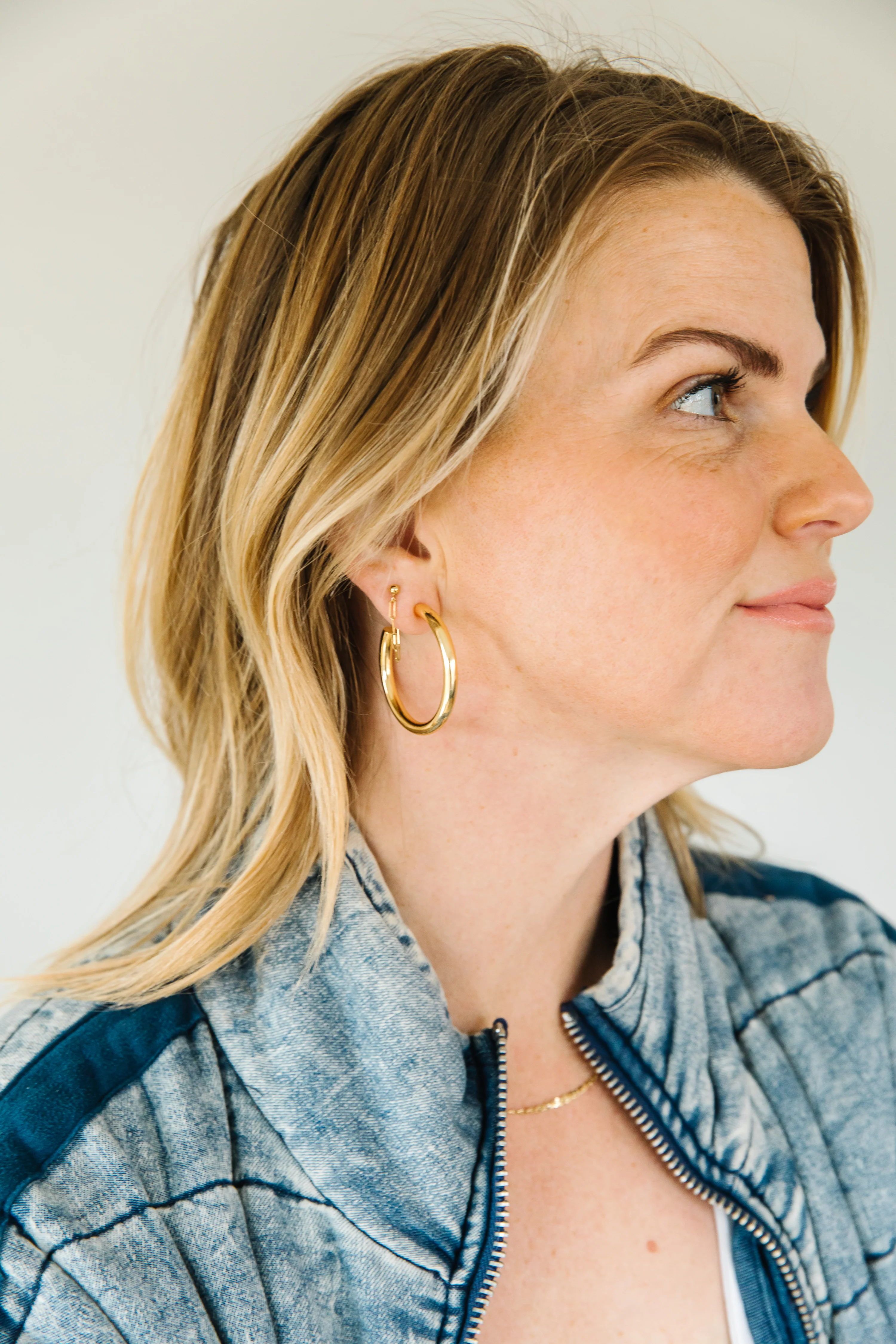 Chunky Gold Hoops - Image 5