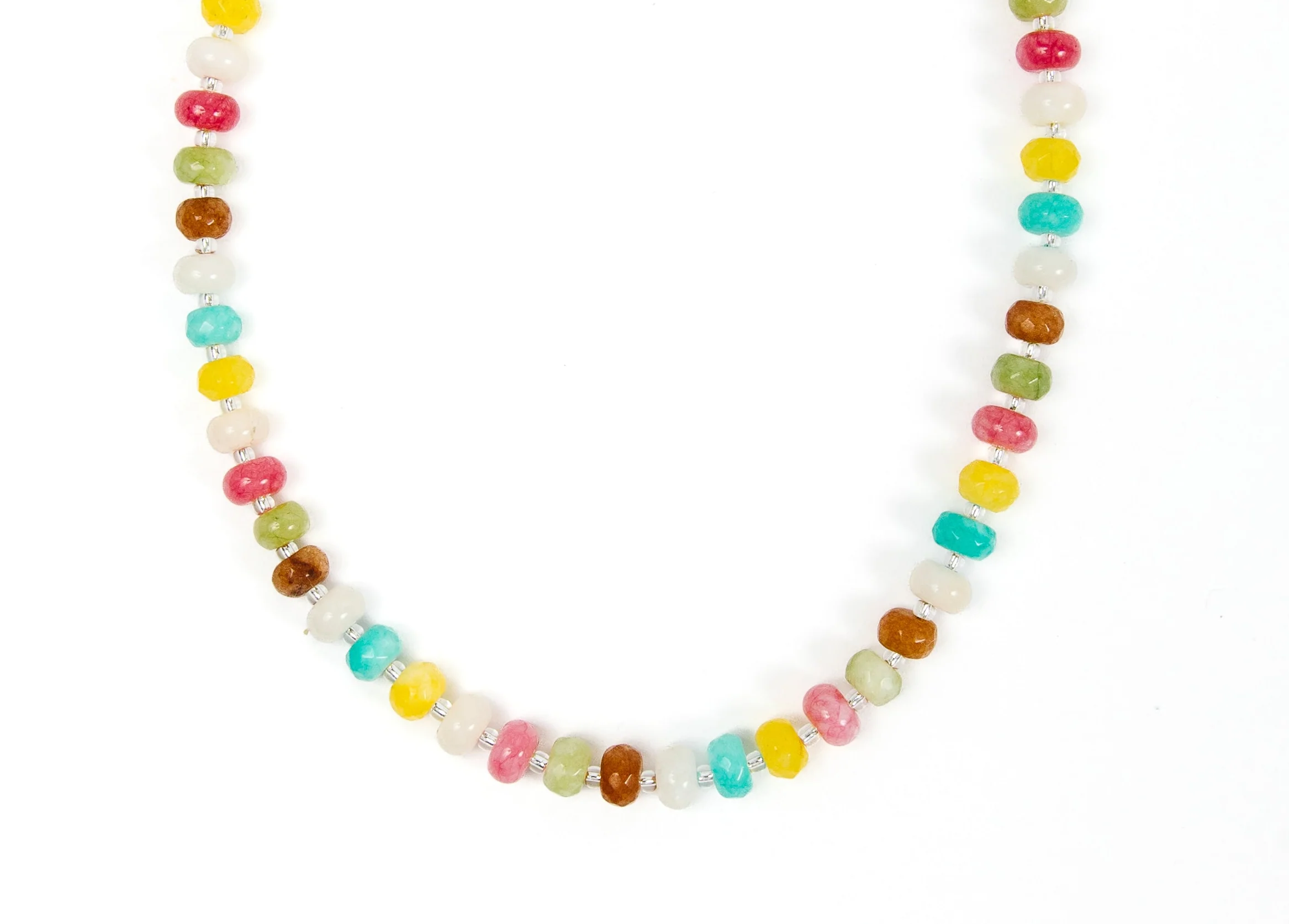 Clear Day Color Beaded Necklace