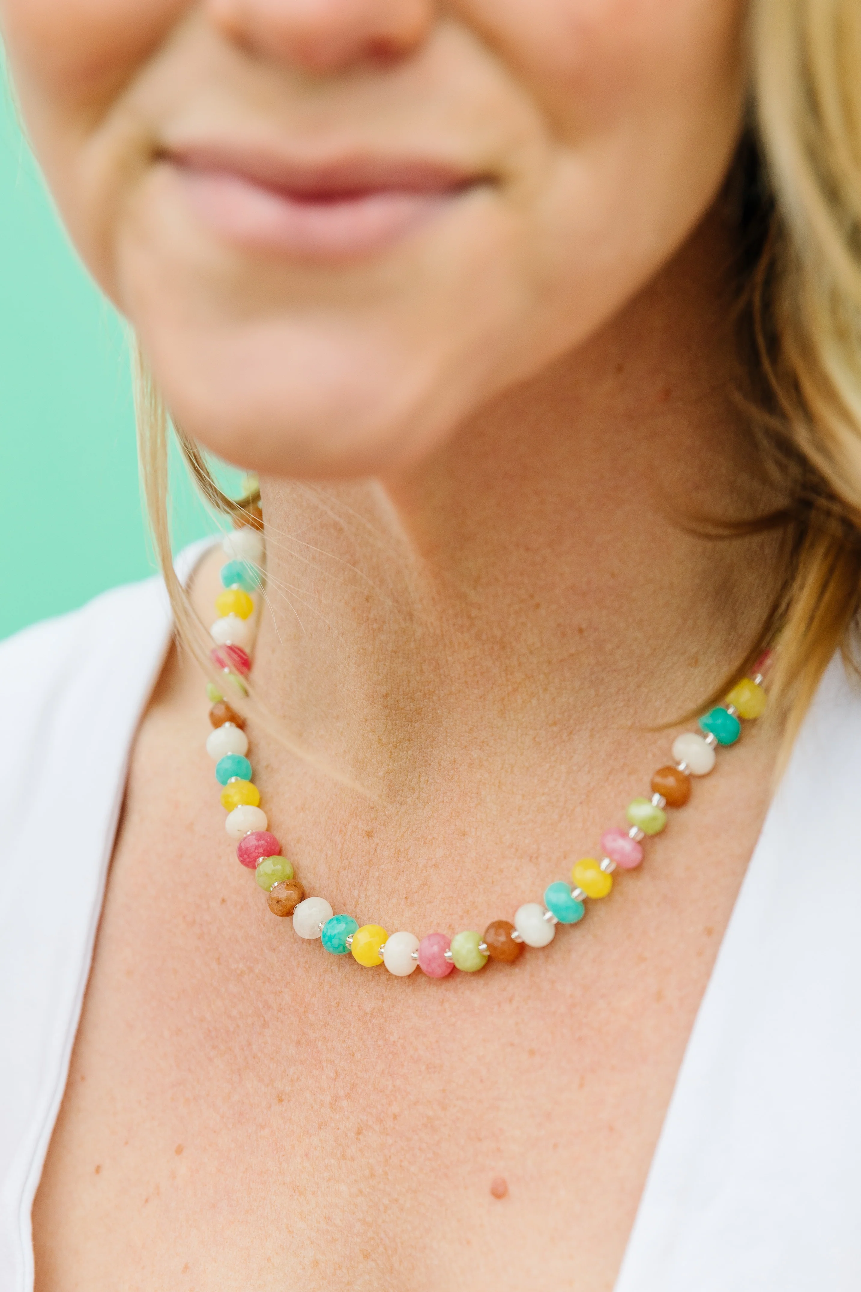 Clear Day Color Beaded Necklace - Image 2