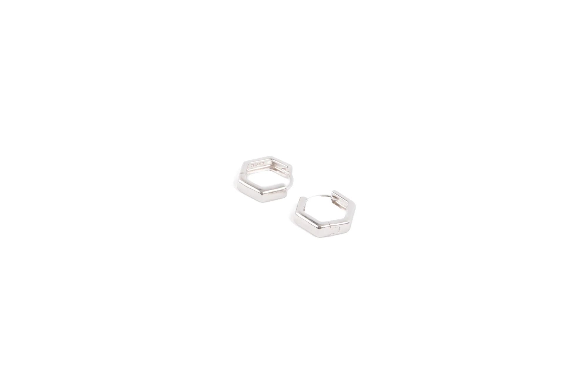 Earring Stack: Turquoise Huggies + Hexagon Huggies - Image 21