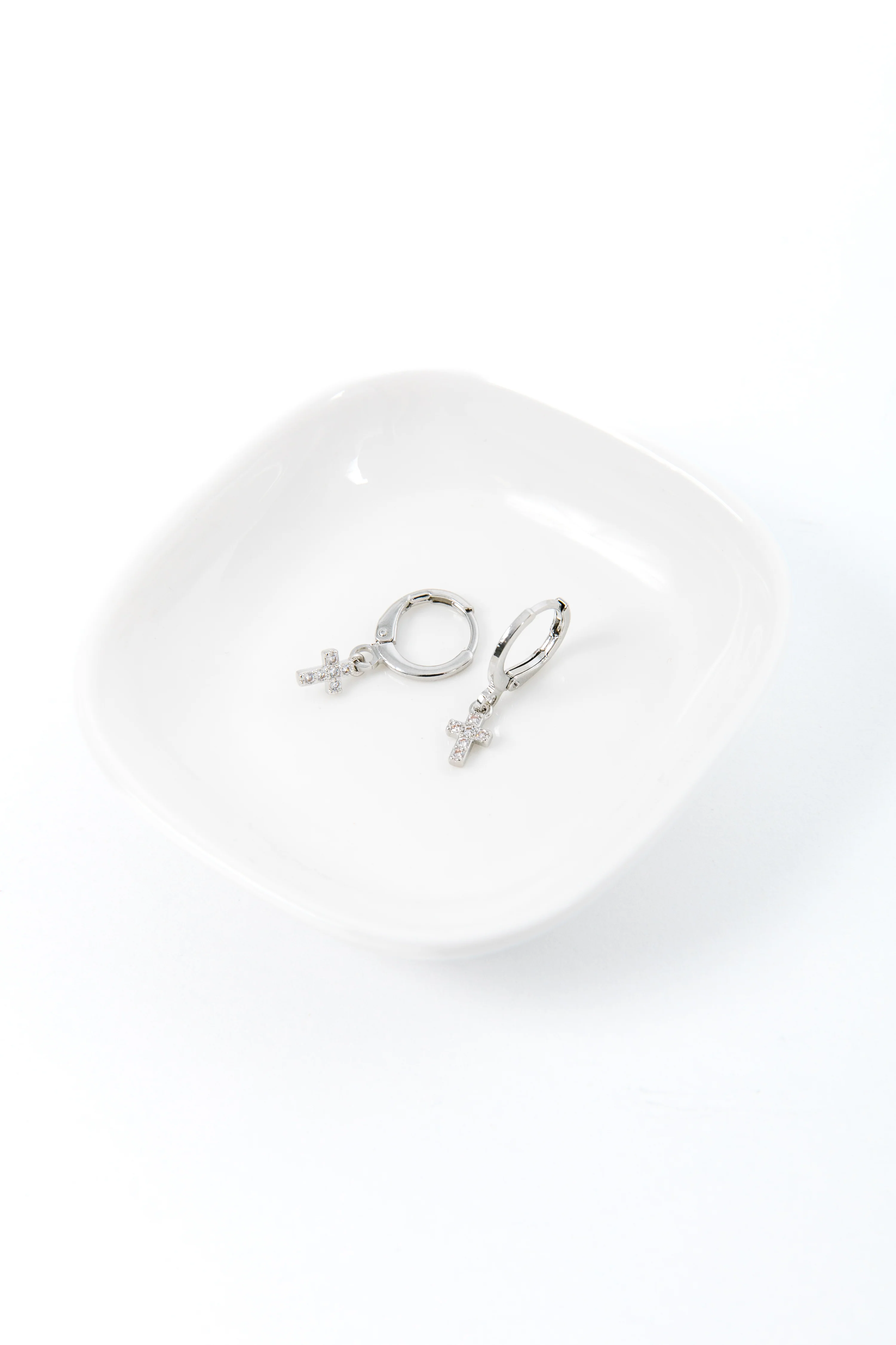 CZ Cross Huggies - Image 11