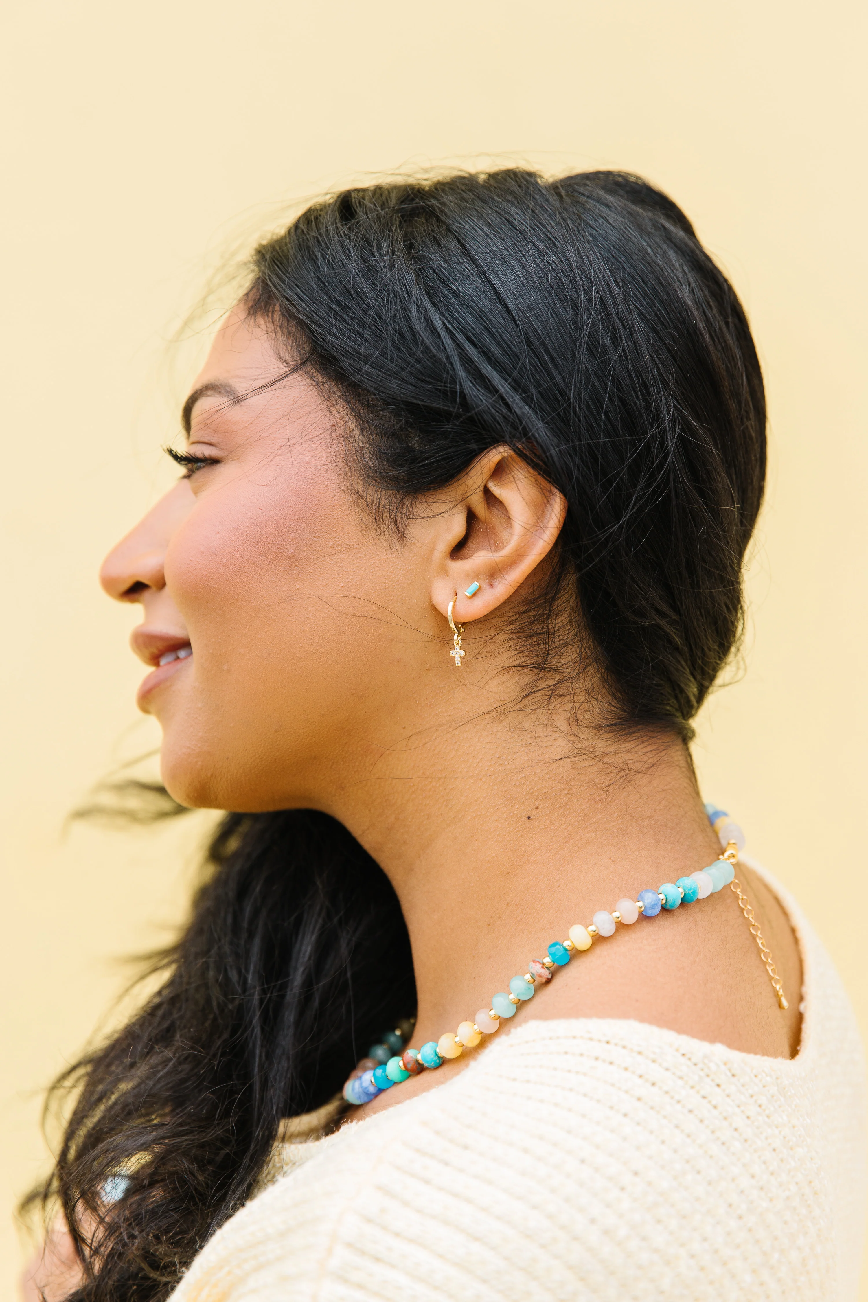 CZ Cross Huggies - Image 6