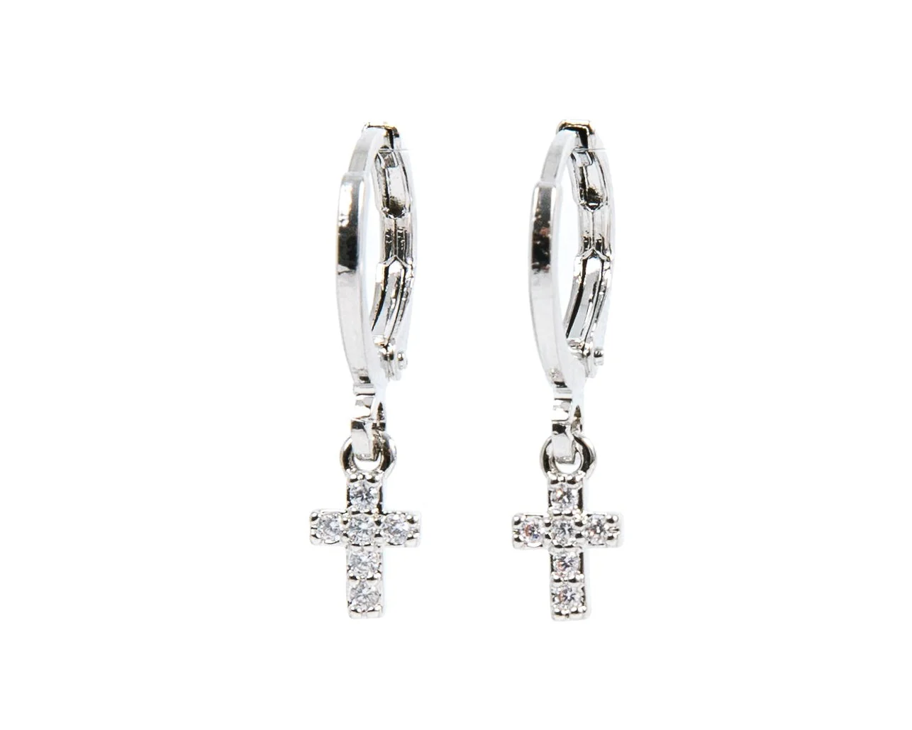CZ Cross Huggies - Image 8