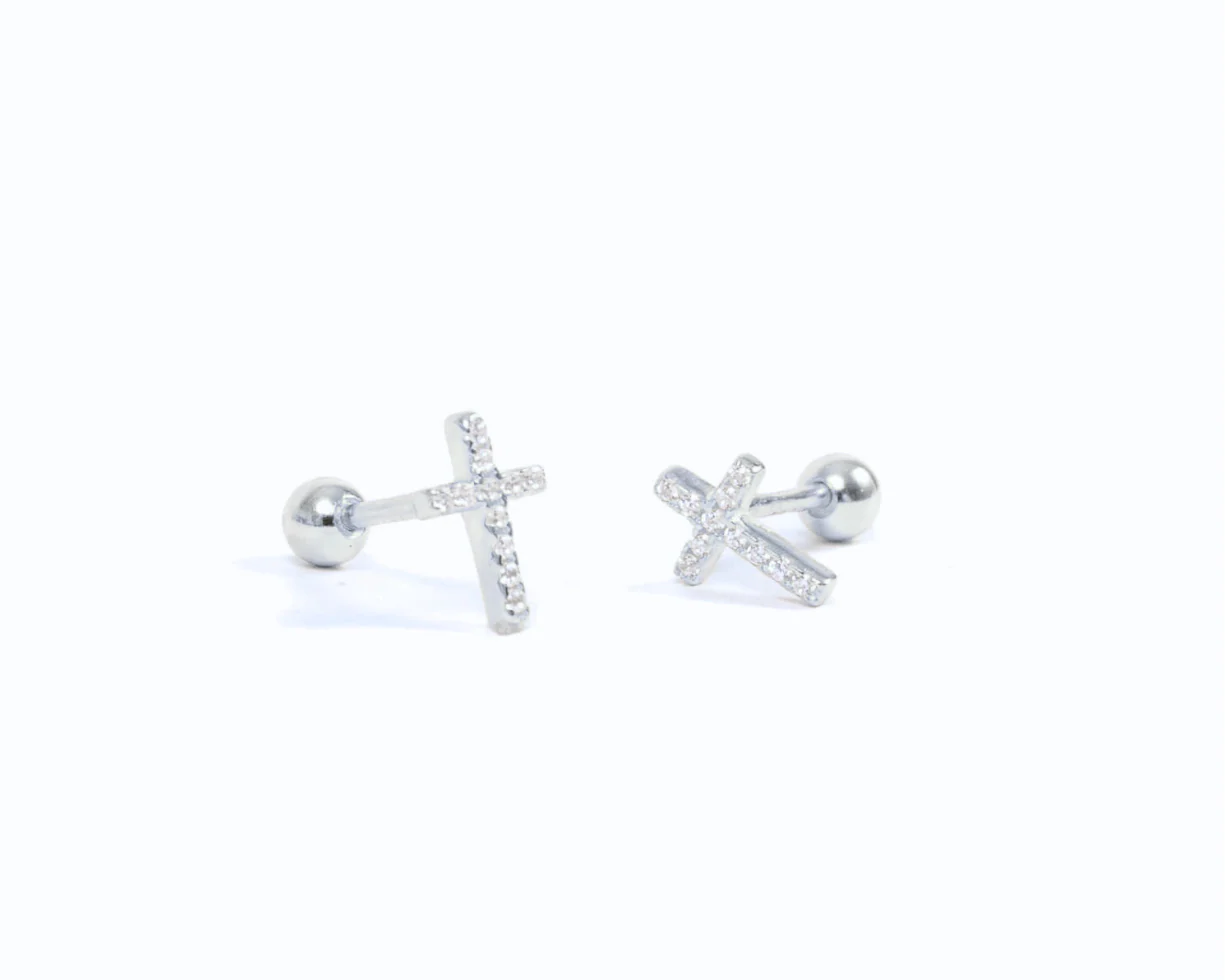 CZ Cross Screwbacks - Image 11