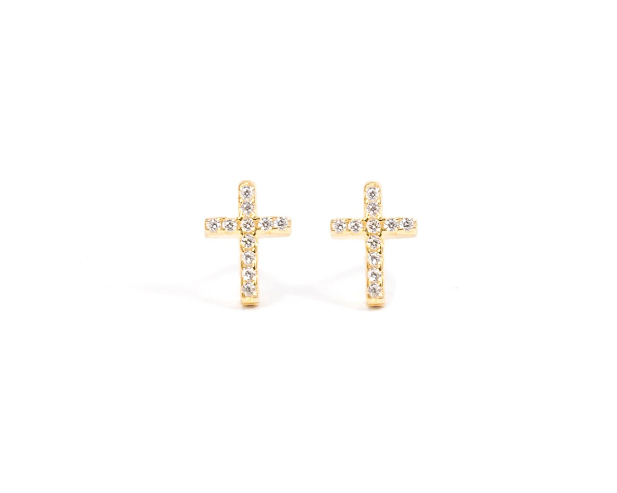CZ Cross Screwbacks - Image 5