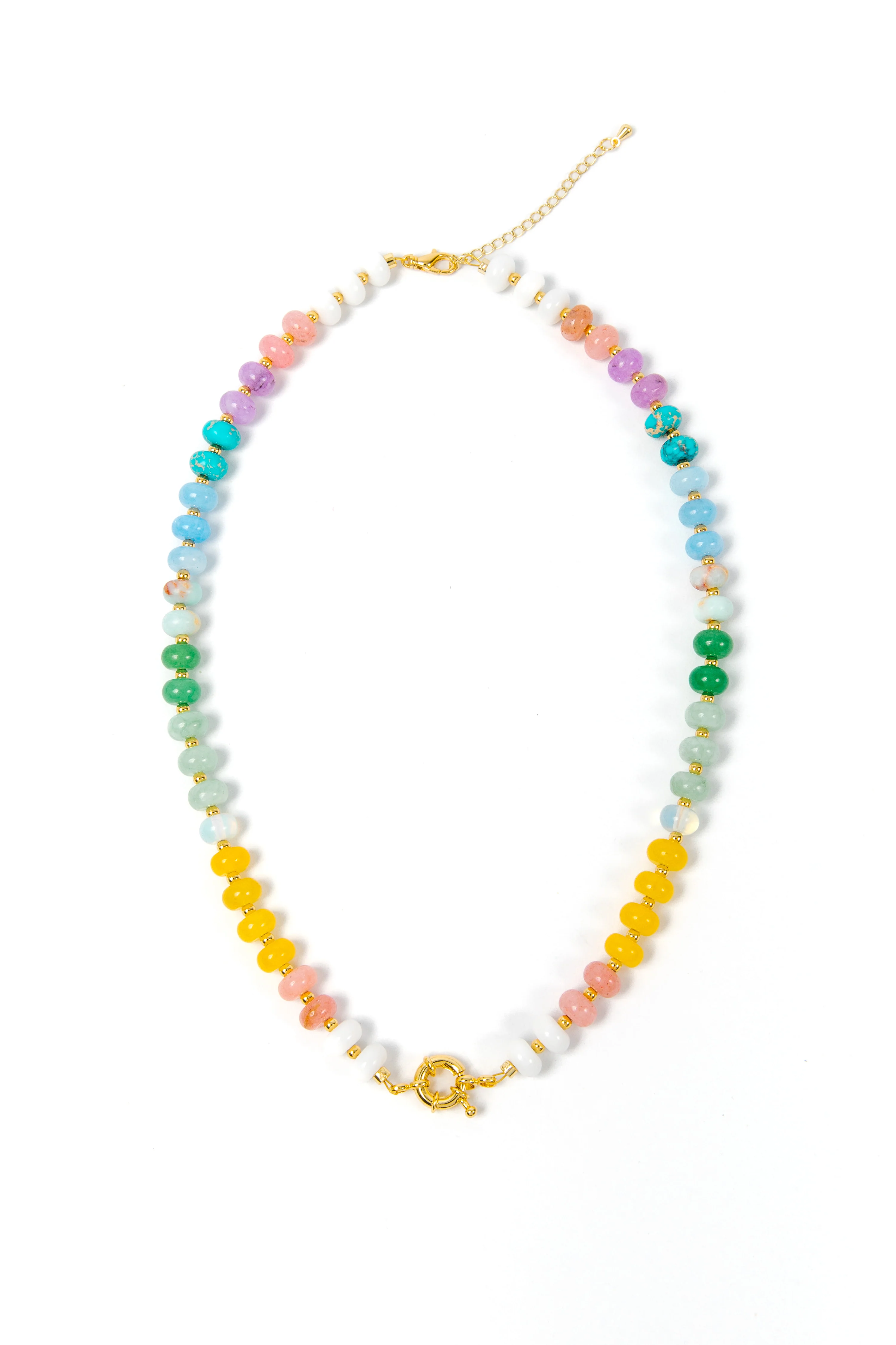 Golden Hour Color Beaded Necklace (Front Clasp) - Image 6