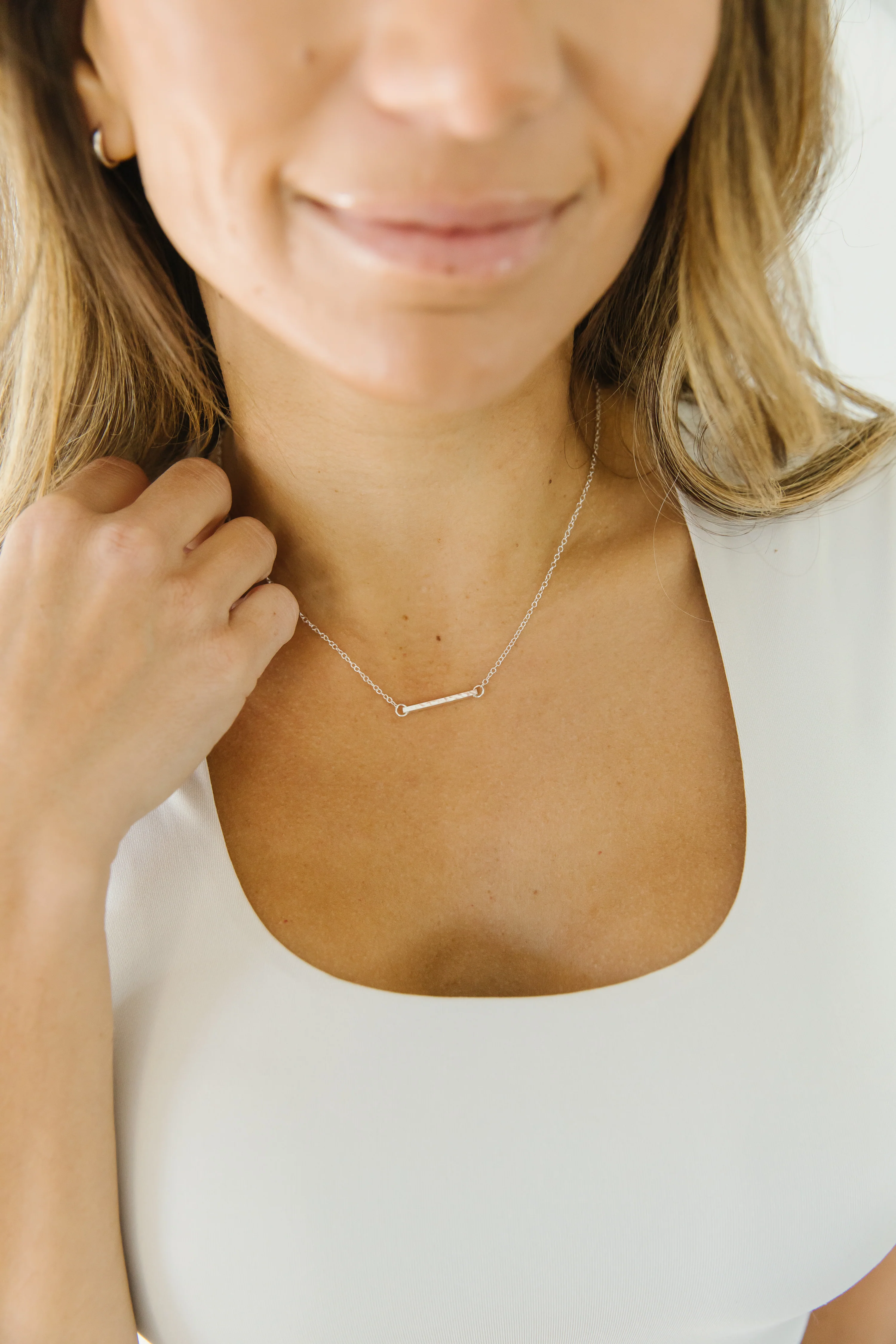Hammered Bar Necklace - Image 9