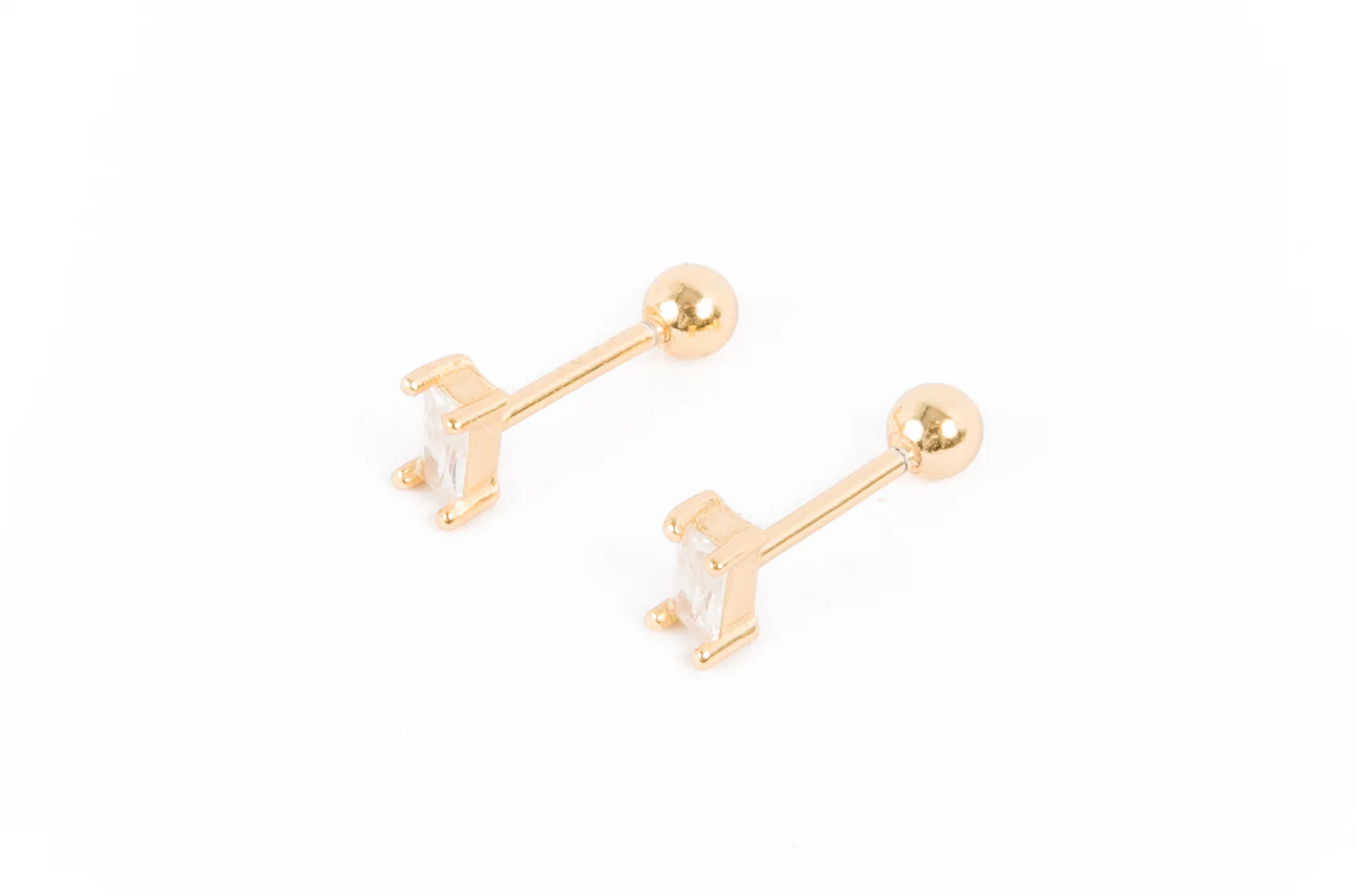 Rectangle Diamond Screwbacks - Image 3