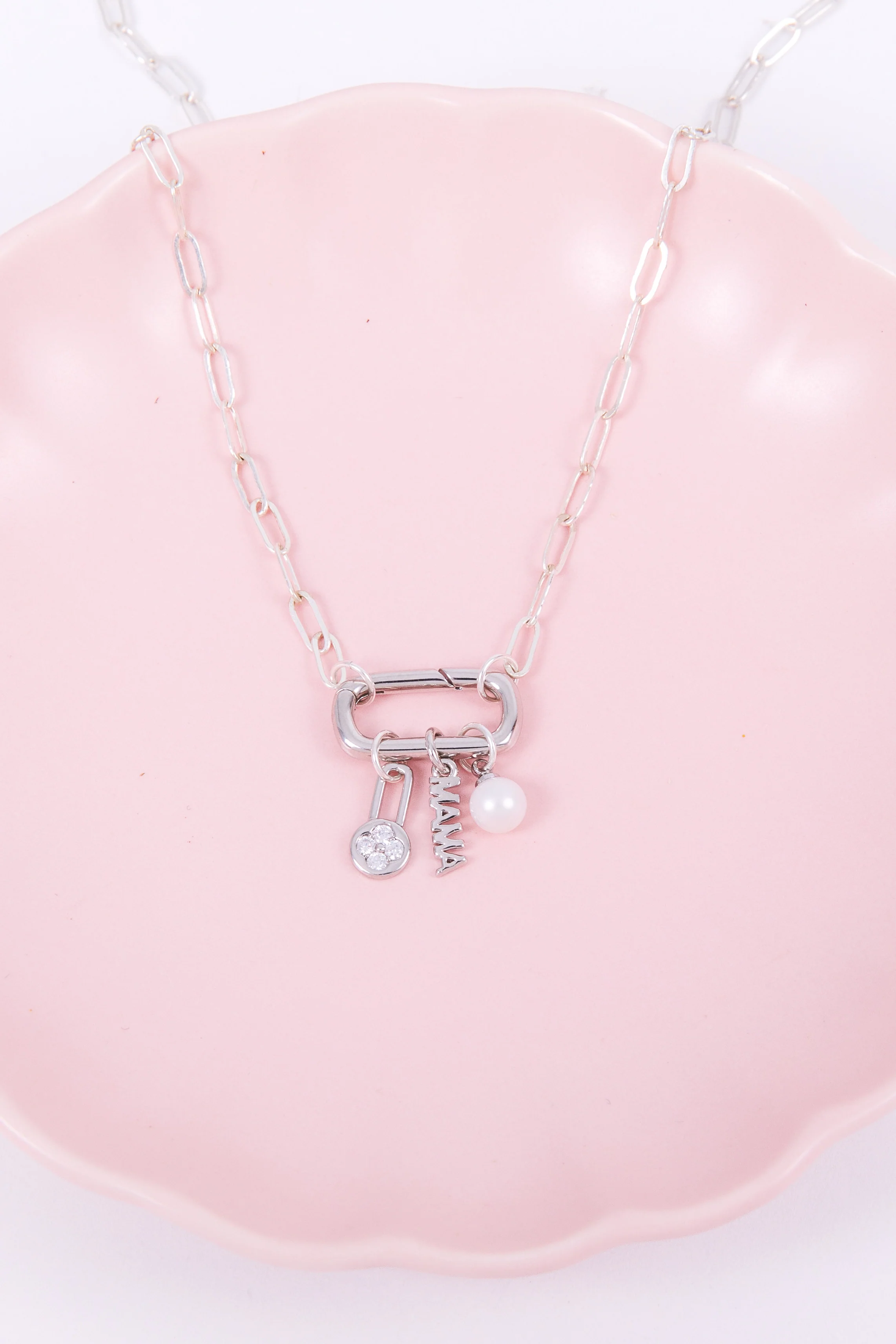 Silver Hooking Up Charm Necklace - Image 7