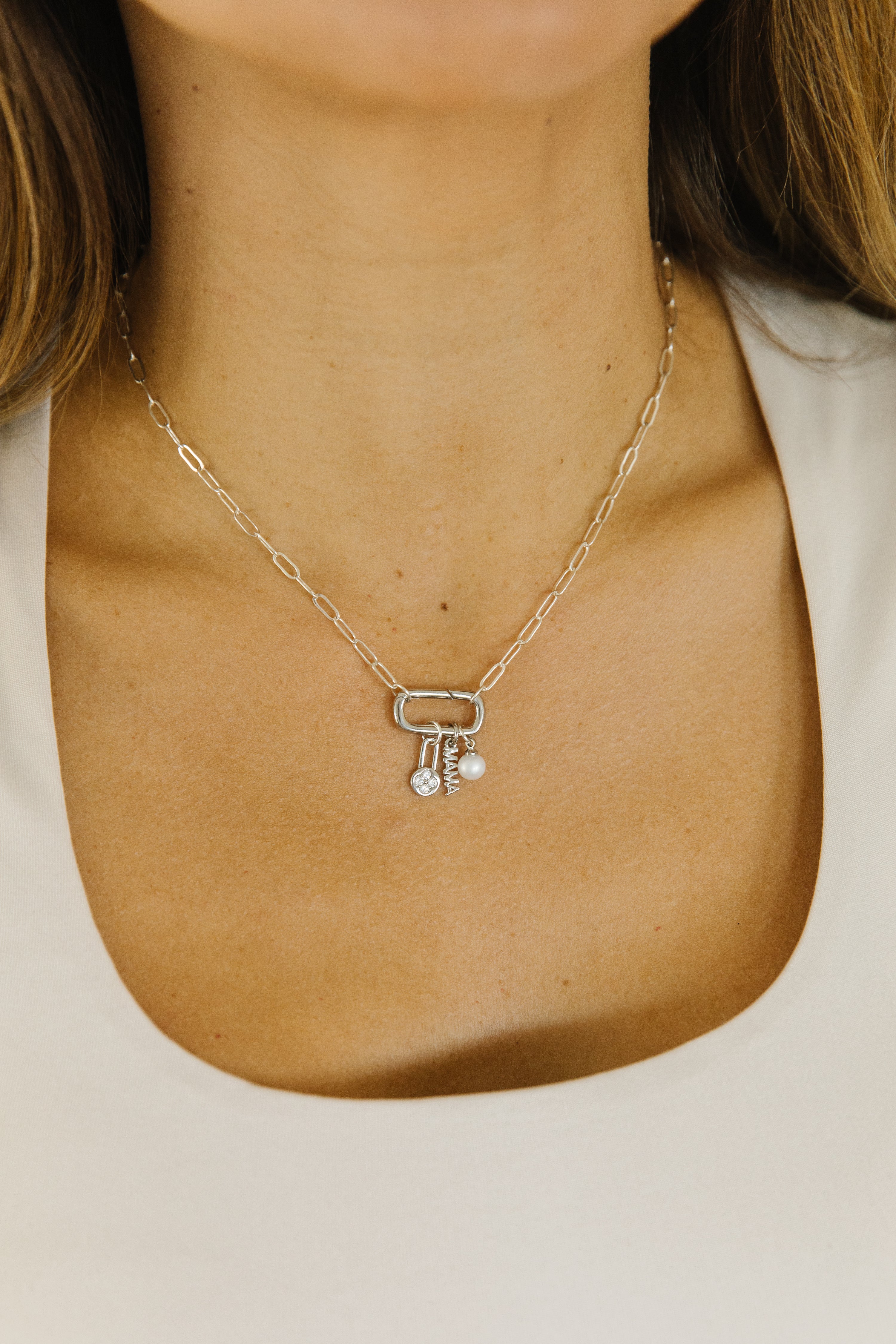 Silver Hooking Up Charm Necklace Base - Image 2
