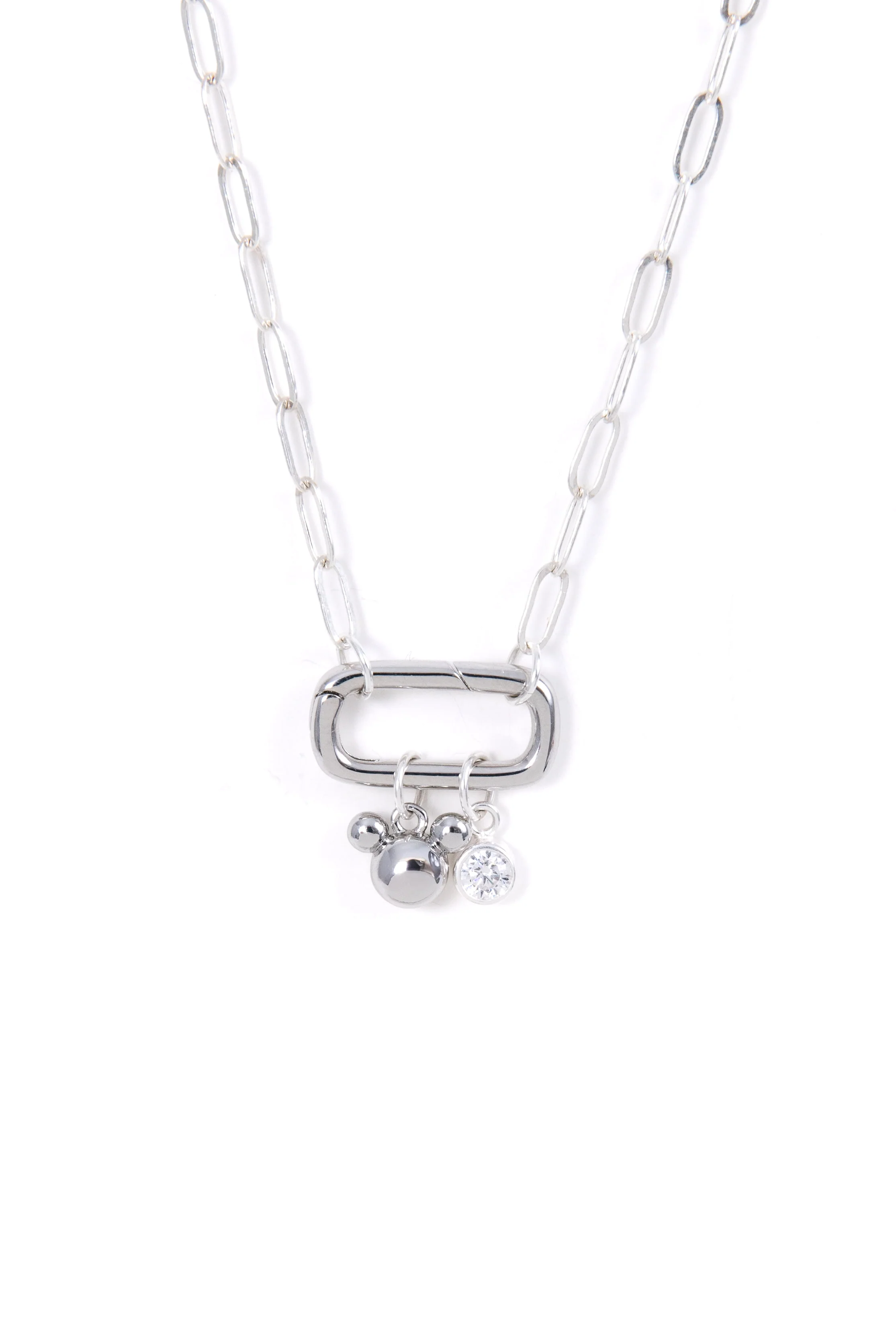 Silver Hooking Up Charm Necklace Base - Image 5
