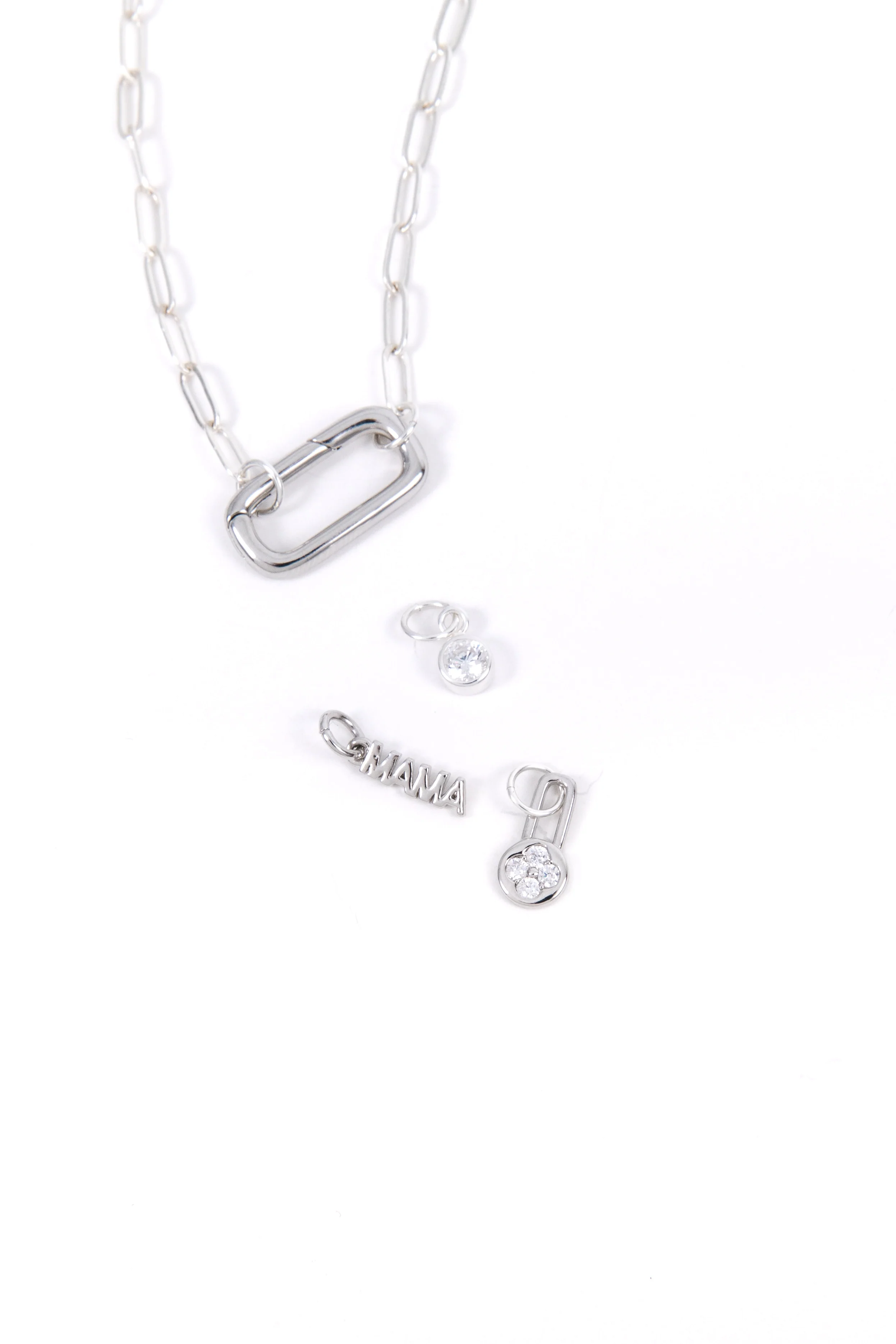 Silver Hooking Up Charm Necklace Base - Image 7
