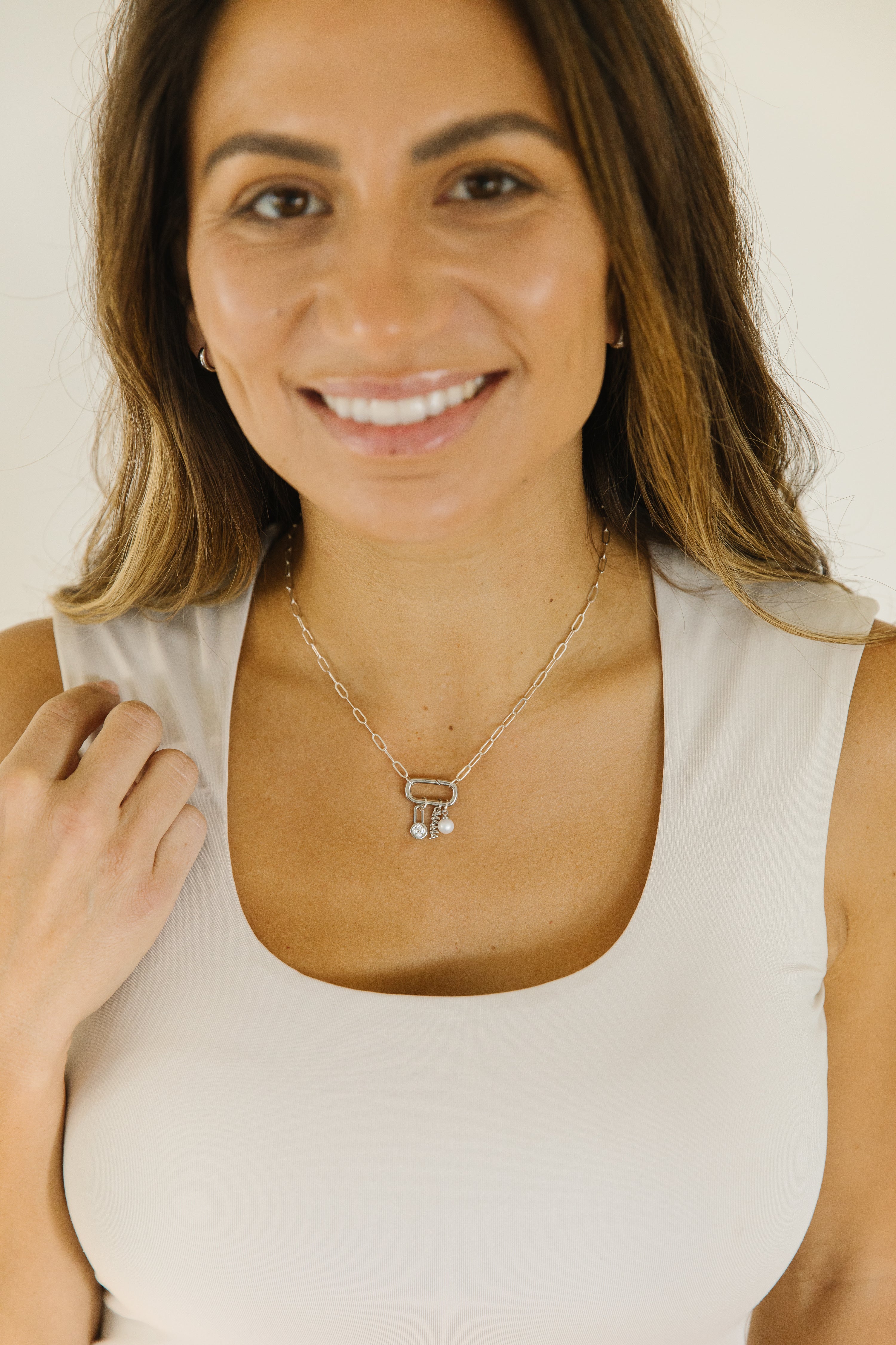 Silver Hooking Up Charm Necklace Base - Image 9
