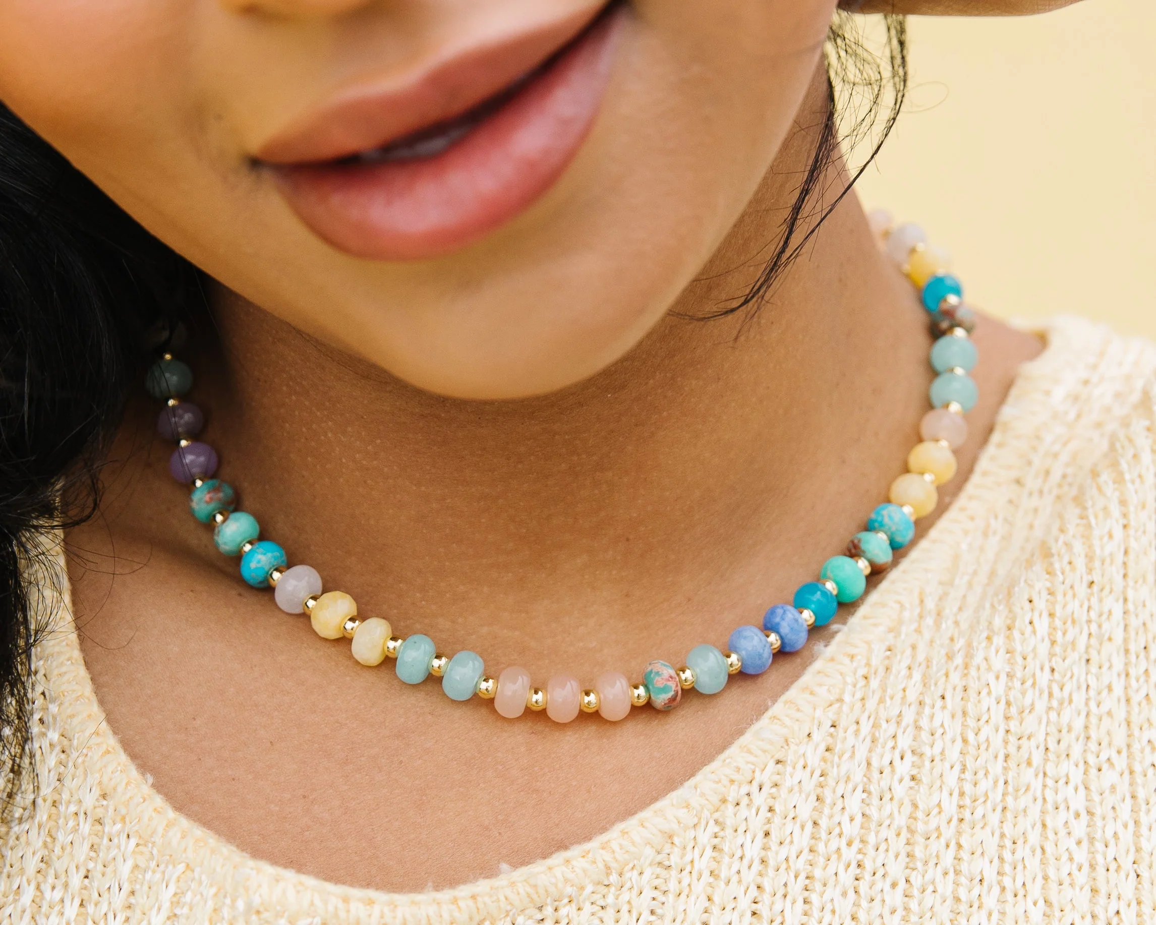 Spring Showers Color Beaded Necklace