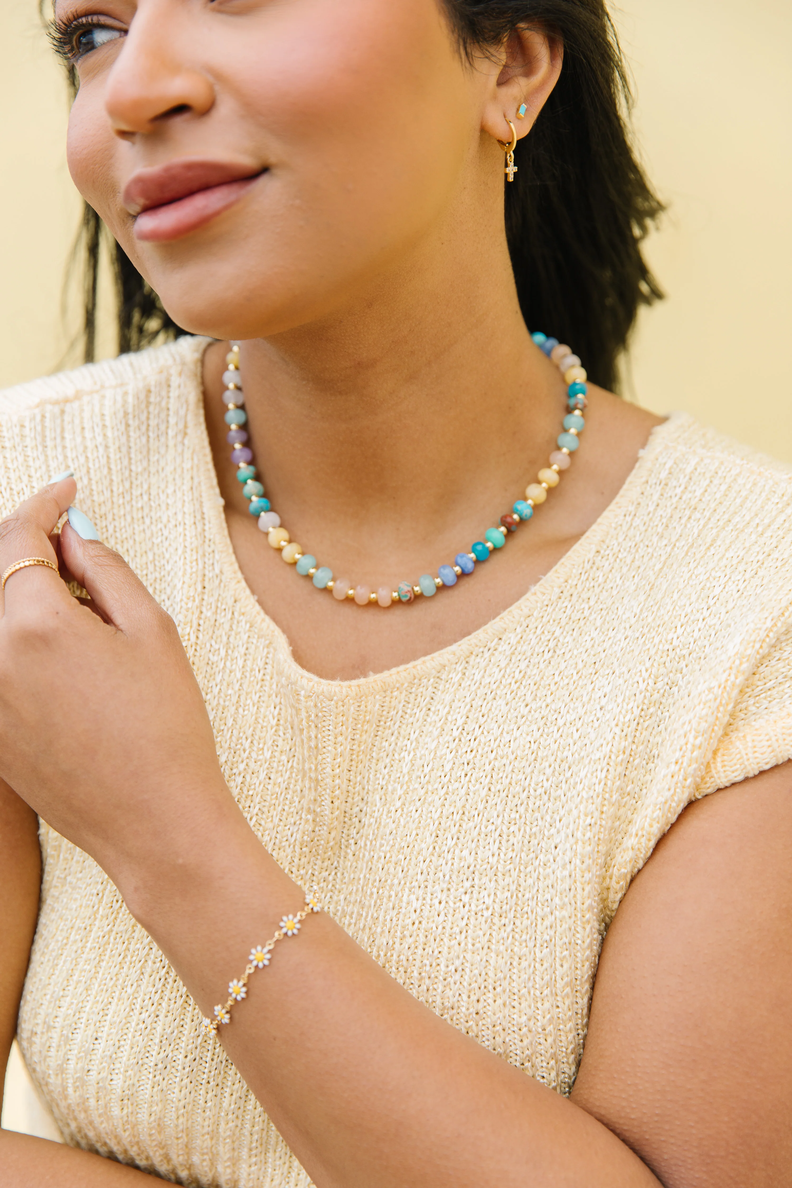 Spring Showers Color Beaded Necklace - Image 5