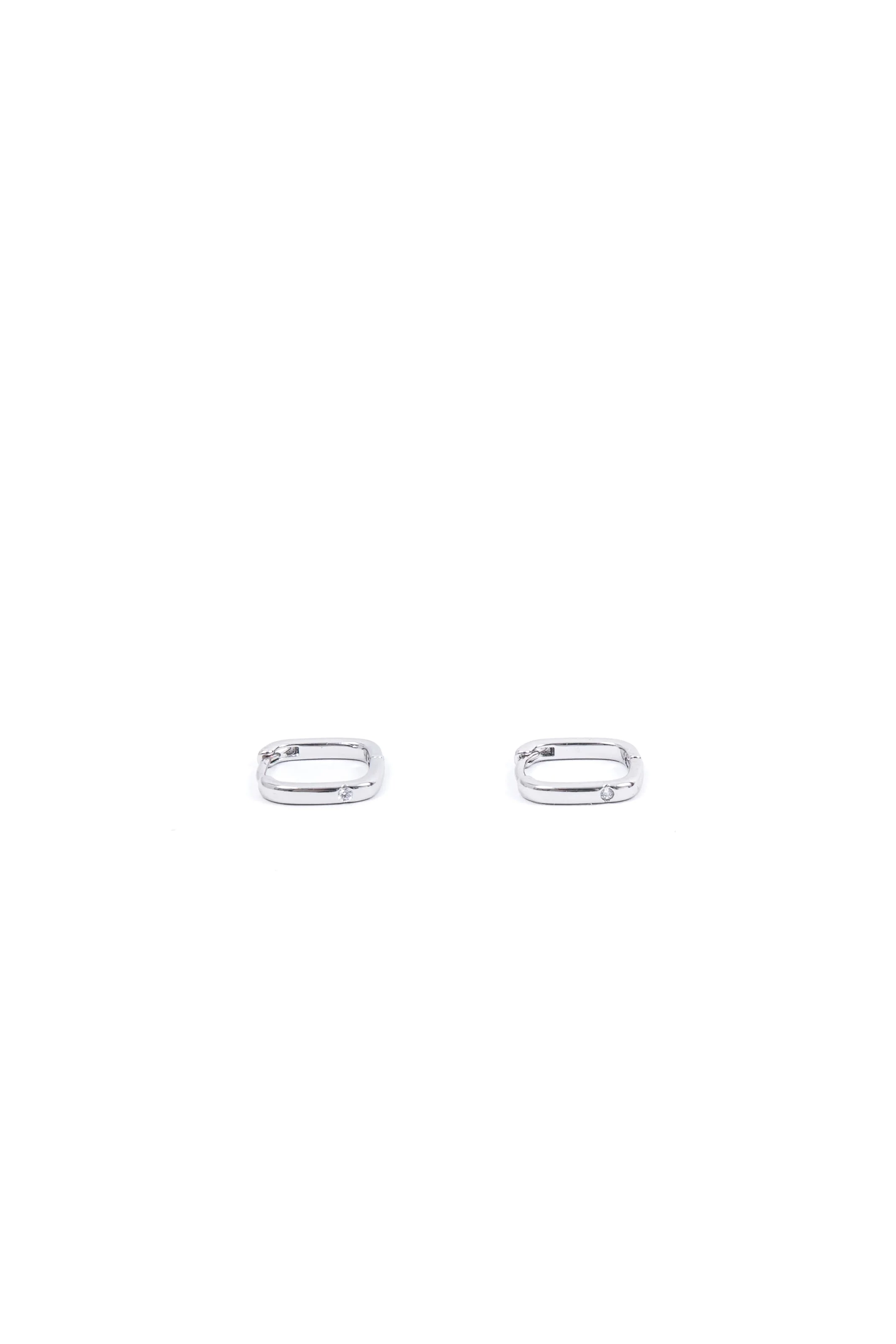Square CZ Huggies - Image 13