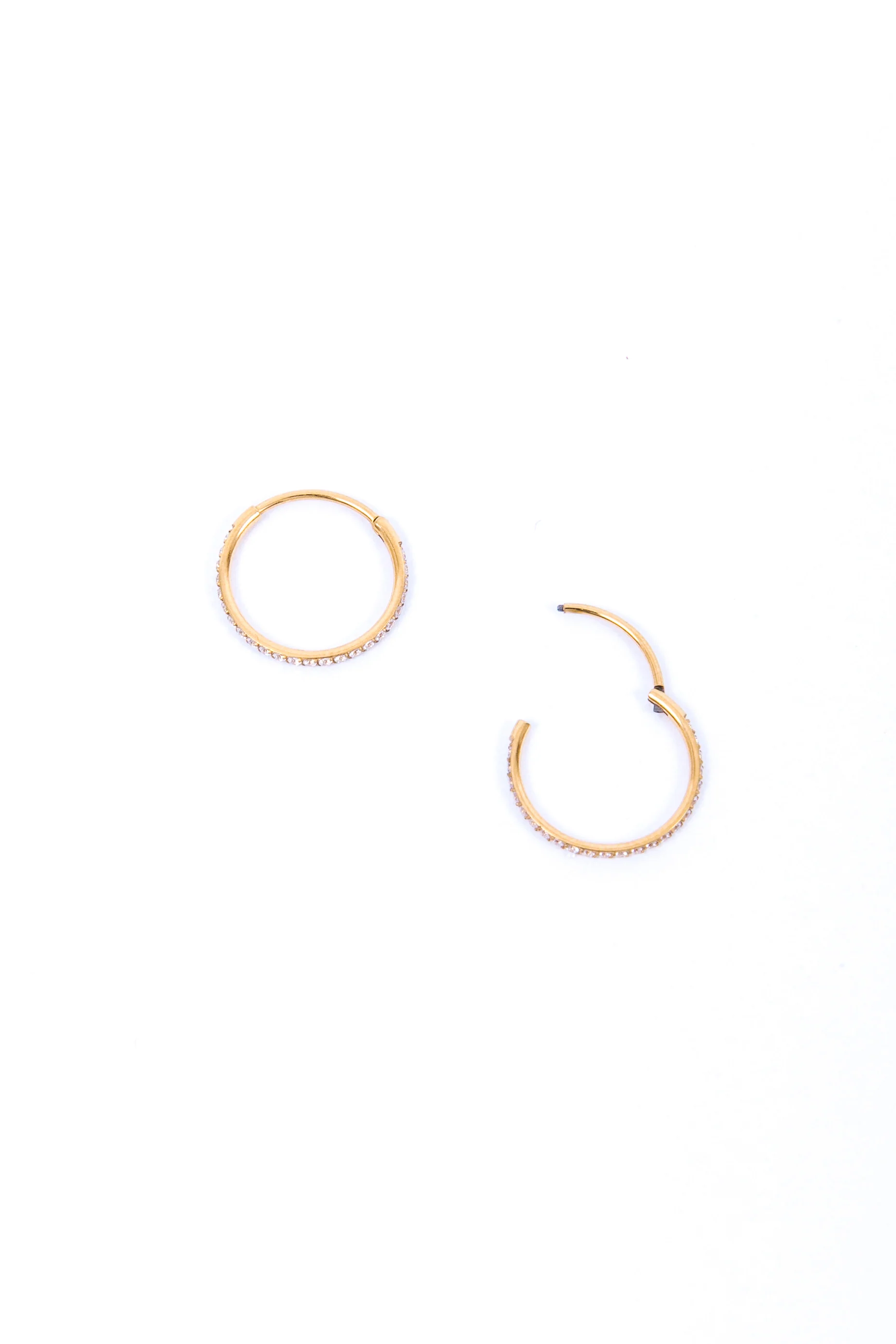 Thin Diamond Hoops - Image 3