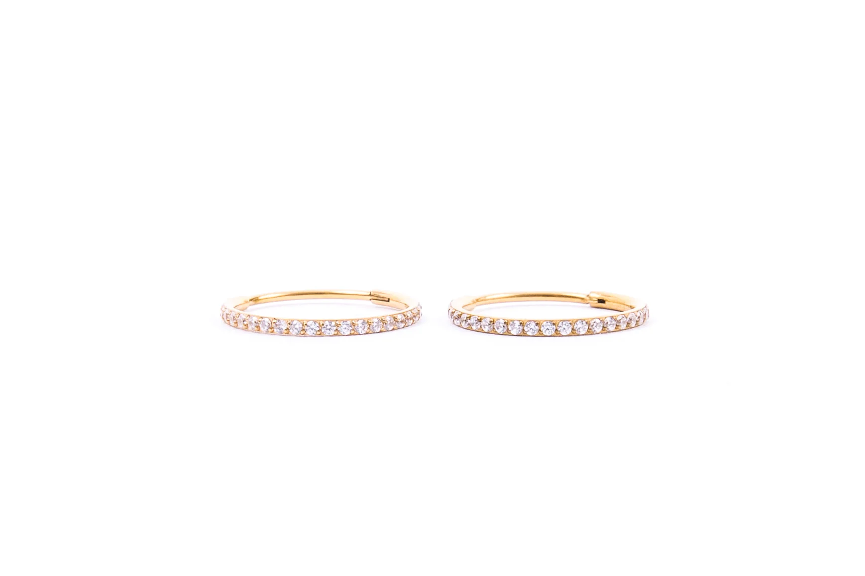 Thin Diamond Hoops - Image 5