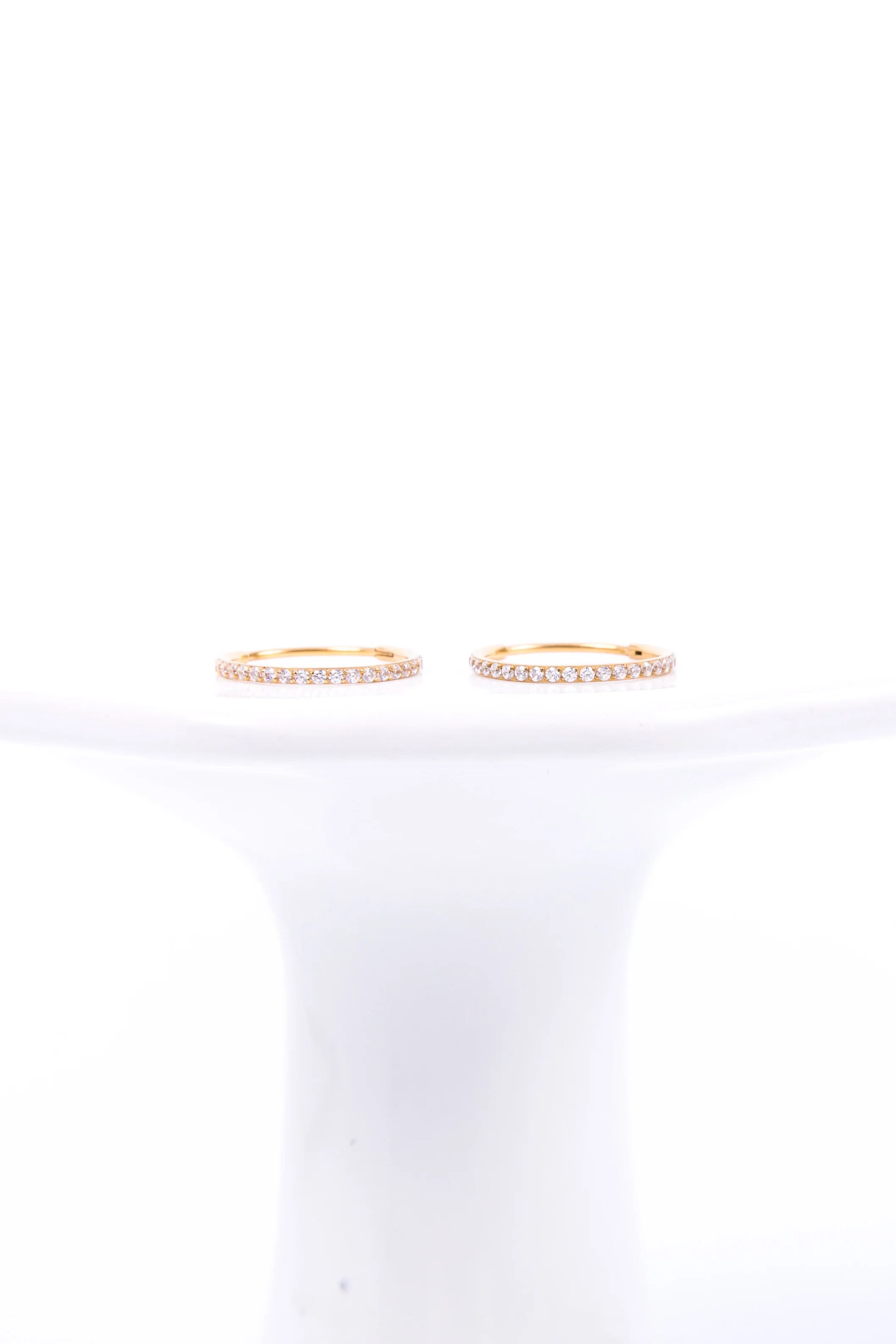 Thin Diamond Hoops - Image 8