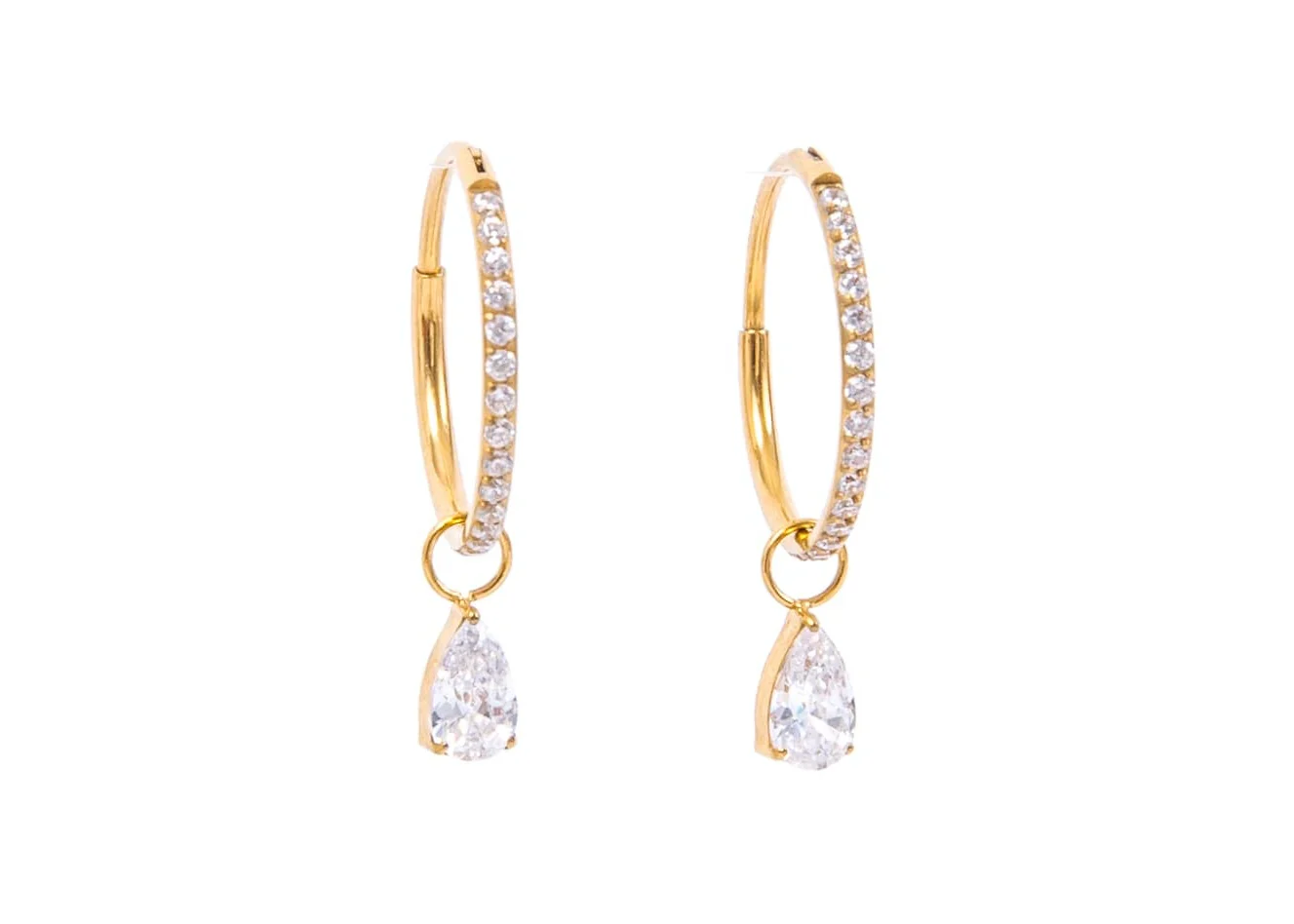 Thin Diamond Hoops - Image 9